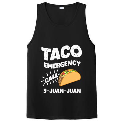 Taco Emergency Call 9 Juan Juan Funny Cinco De Mayo Men PosiCharge Competitor Tank