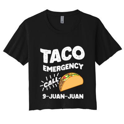 Taco Emergency Call 9 Juan Juan Funny Cinco De Mayo Men Crop Top