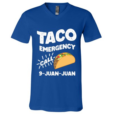 Taco Emergency Call 9 Juan Juan Funny Cinco De Mayo Men V-Neck T-Shirt