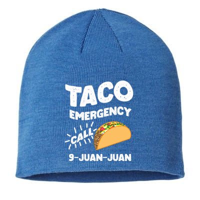 Taco Emergency Call 9 Juan Juan Funny Cinco De Mayo Men Sustainable Beanie