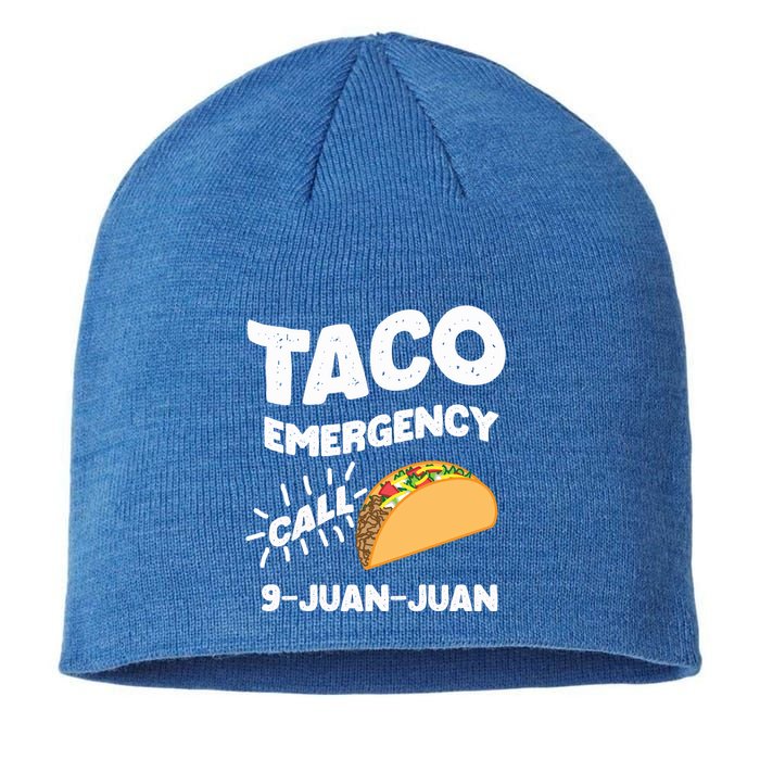 Taco Emergency Call 9 Juan Juan Funny Cinco De Mayo Men Sustainable Beanie