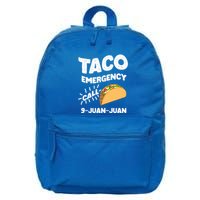 Taco Emergency Call 9 Juan Juan Funny Cinco De Mayo Men 16 in Basic Backpack