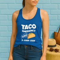 Taco Emergency Call 9 Juan Juan Funny Cinco De Mayo Men Womens Tank Top