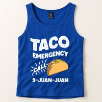 Taco Emergency Call 9 Juan Juan Funny Cinco De Mayo Men Tank Top