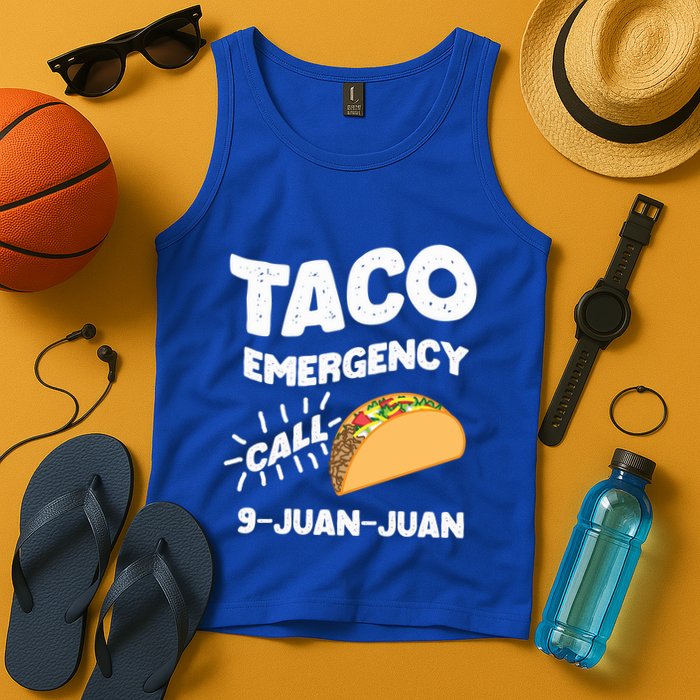 Taco Emergency Call 9 Juan Juan Funny Cinco De Mayo Men Tank Top