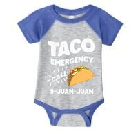 Taco Emergency Call 9 Juan Juan Funny Cinco De Mayo Men Infant Baby Jersey Bodysuit