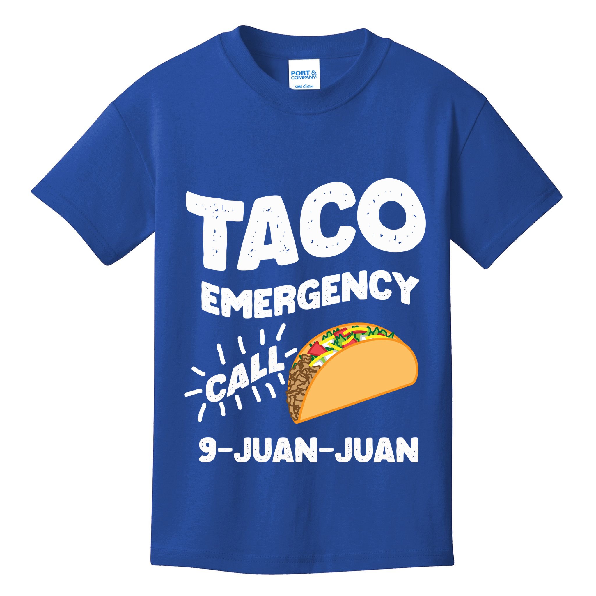 Taco Emergency Call 9 Juan Juan Funny Cinco De Mayo Men Kids T-Shirt