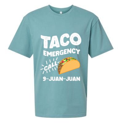 Taco Emergency Call 9 Juan Juan Funny Cinco De Mayo Men Sueded Cloud Jersey T-Shirt