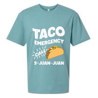 Taco Emergency Call 9 Juan Juan Funny Cinco De Mayo Men Sueded Cloud Jersey T-Shirt