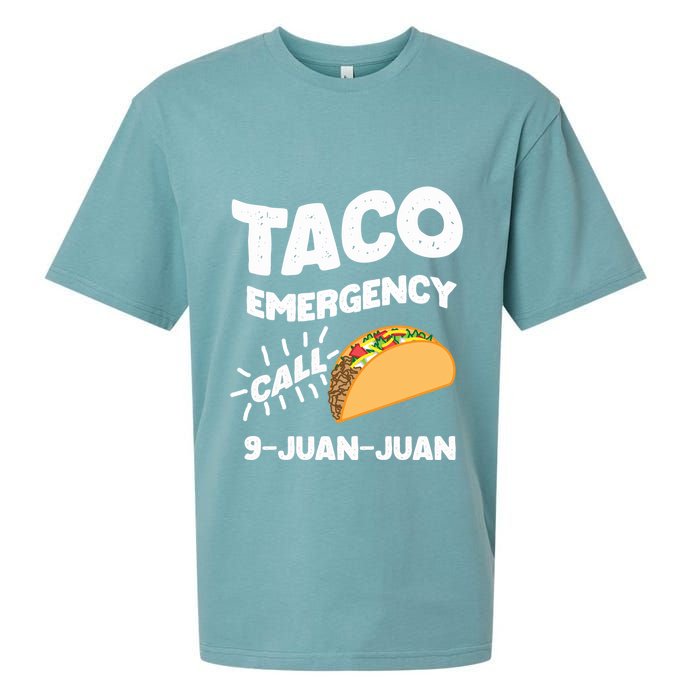 Taco Emergency Call 9 Juan Juan Funny Cinco De Mayo Men Sueded Cloud Jersey T-Shirt