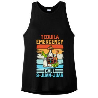 Tequila Emergency Call 9 Juan Juan Cinco De Mayo Ing Gift Ladies PosiCharge Tri-Blend Wicking Tank