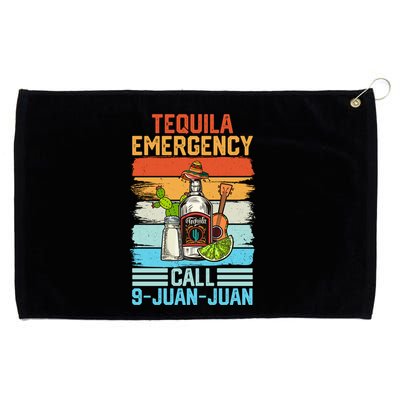 Tequila Emergency Call 9 Juan Juan Cinco De Mayo Ing Gift Grommeted Golf Towel