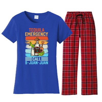 Tequila Emergency Call 9 Juan Juan Cinco De Mayo Ing Gift Women's Flannel Pajama Set