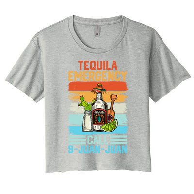 Tequila Emergency Call 9 Juan Juan Cinco De Mayo Ing Gift Women's Crop Top Tee