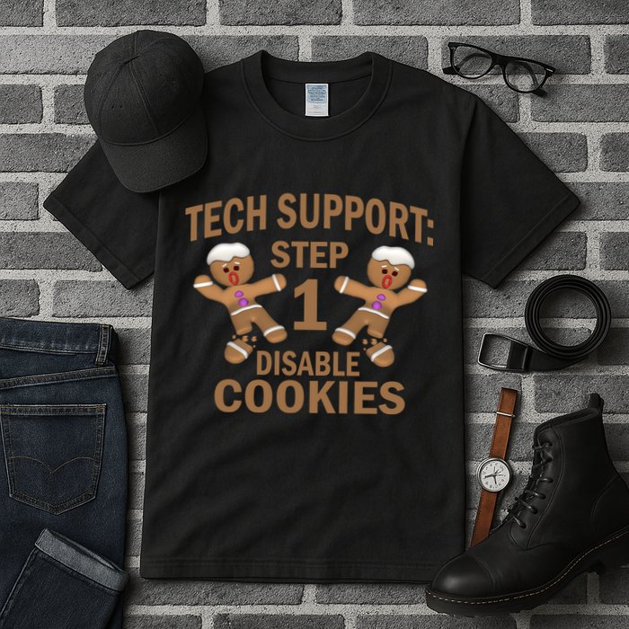 Tech Support Step One Disable Cookies Tall T-Shirt