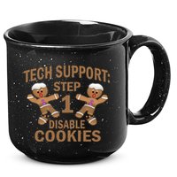 Tech Support Step One Disable Cookies 15oz Campfire Ceramic Mug
