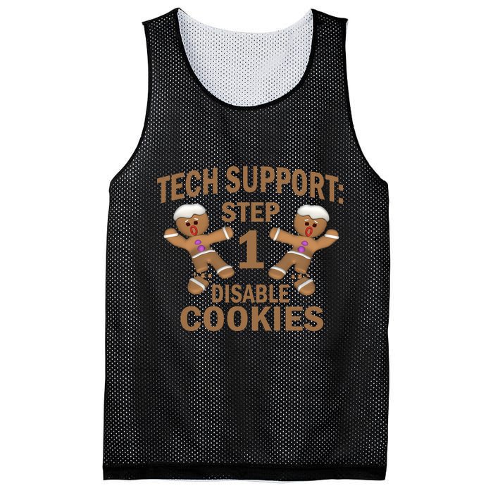 Tech Support Step One Disable Cookies Mesh Reversible Basketball Jersey Tank