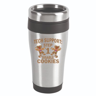 Tech Support Step One Disable Cookies 16oz Travel Tumbler