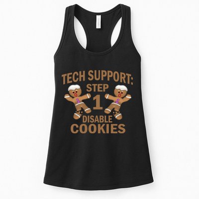 Tech Support Step One Disable Cookies Womens Tank Top