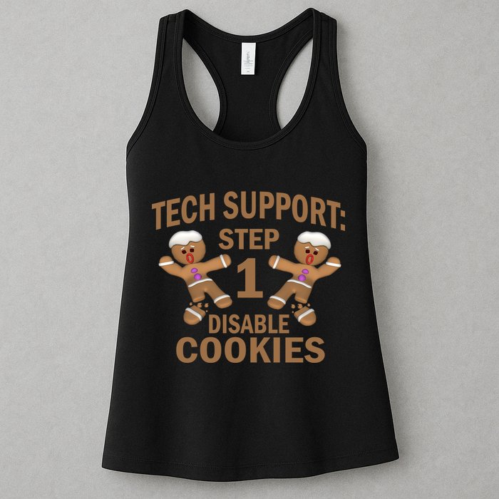 Tech Support Step One Disable Cookies Womens Tank Top