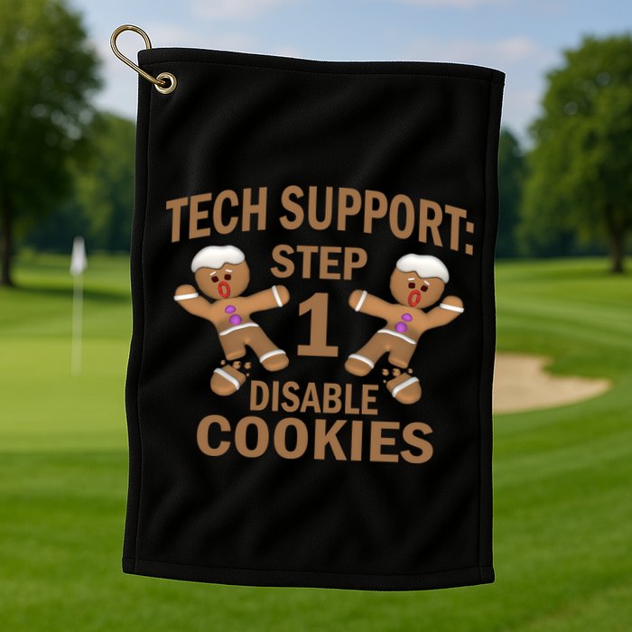 Tech Support Step One Disable Cookies Golf Towel