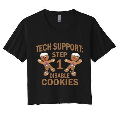 Tech Support Step One Disable Cookies Crop Top