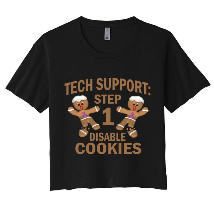 Tech Support Step One Disable Cookies Crop Top