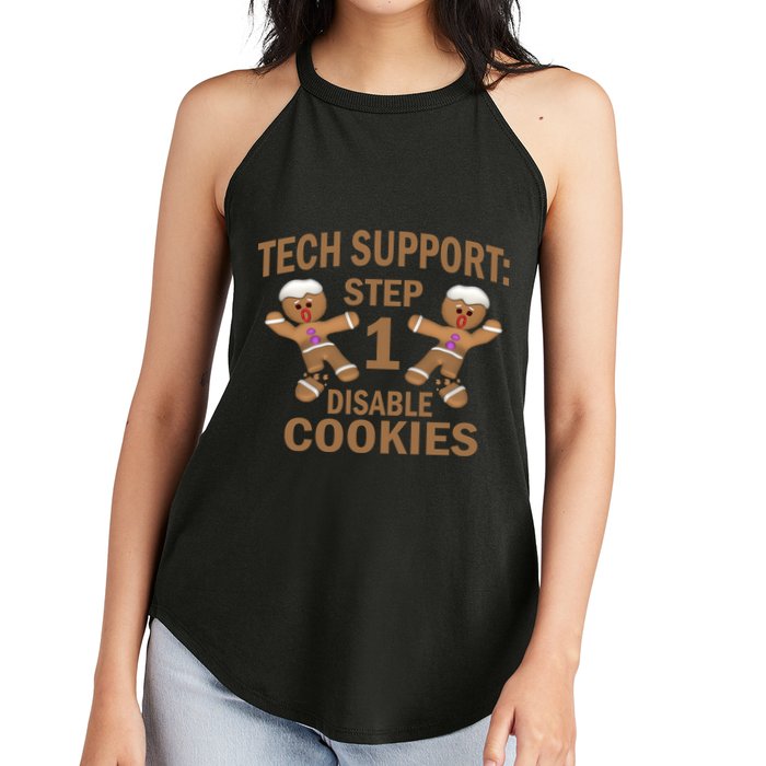 Tech Support Step One Disable Cookies Women's Perfect Tri Rocker Tank