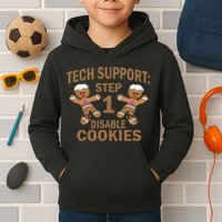 Tech Support Step One Disable Cookies Kids Hoodie