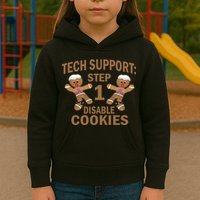 Tech Support Step One Disable Cookies Kids Hoodie