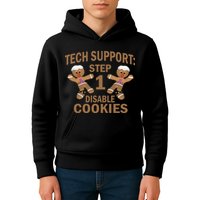 Tech Support Step One Disable Cookies Kids Hoodie