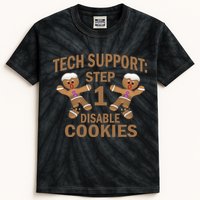 Tech Support Step One Disable Cookies Kids Tie-Dye T-Shirt