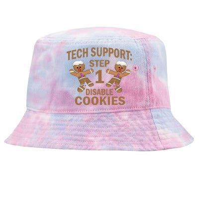 Tech Support Step One Disable Cookies Tie-Dyed Bucket Hat