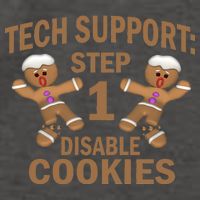 Tech Support Step One Disable Cookies Vector Backpack