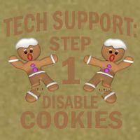 Tech Support Step One Disable Cookies Garment-Dyed Women's Muscle Tee