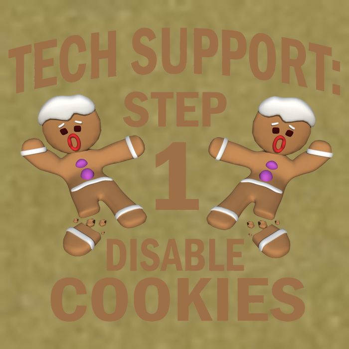 Tech Support Step One Disable Cookies Garment-Dyed Women's Muscle Tee