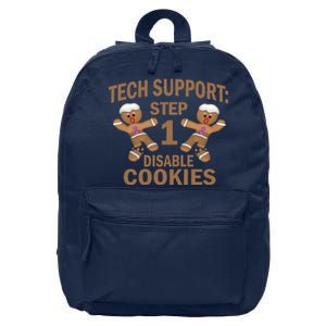 Tech Support Step One Disable Cookies 16 in Basic Backpack