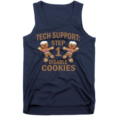 Tech Support Step One Disable Cookies Tank Top