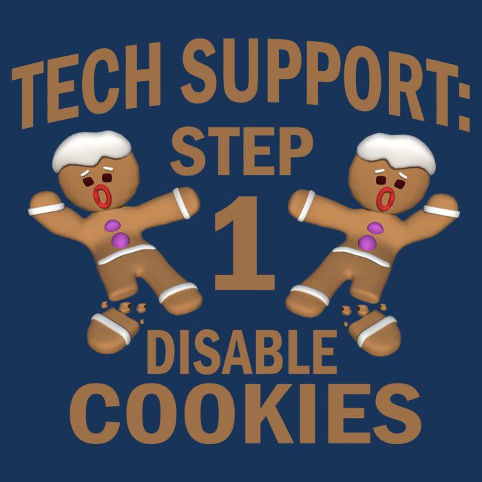 Tech Support Step One Disable Cookies Infant Baby Jersey Bodysuit