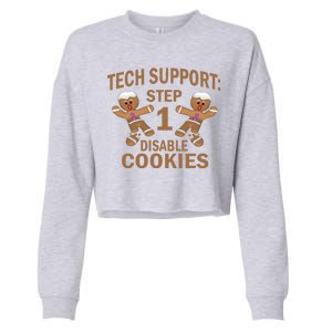 Tech Support Step One Disable Cookies Cropped Pullover Crew