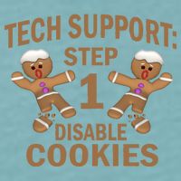Tech Support Step One Disable Cookies Sueded Cloud Jersey T-Shirt