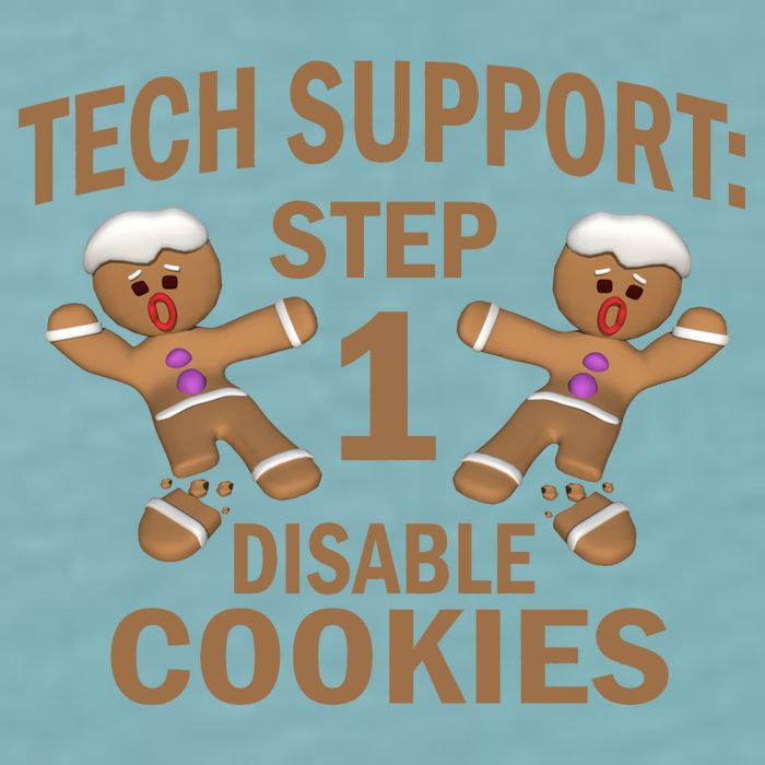 Tech Support Step One Disable Cookies Sueded Cloud Jersey T-Shirt