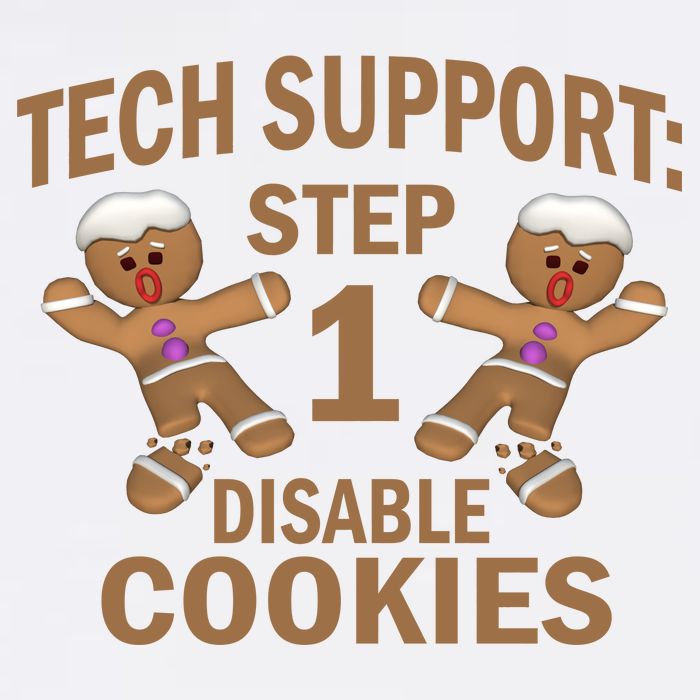Tech Support Step One Disable Cookies Garment-Dyed Sweatshirt