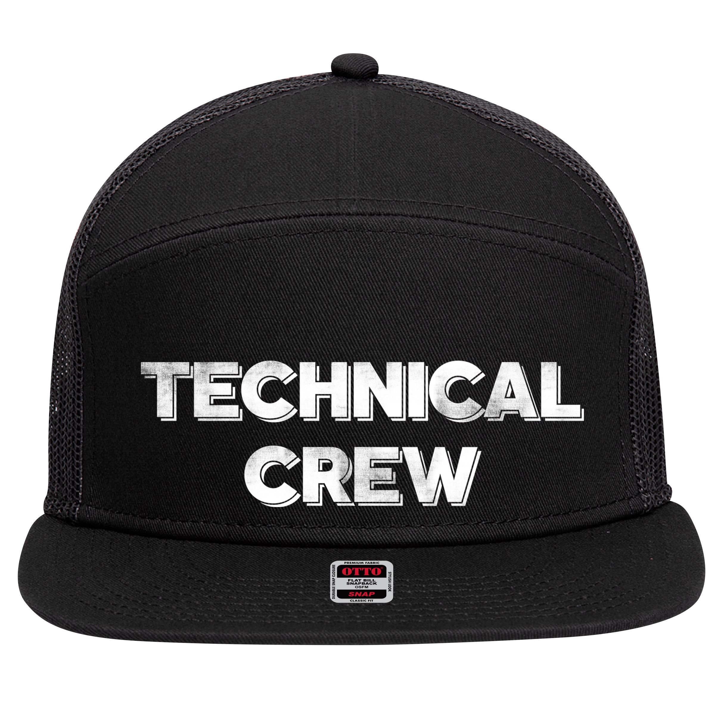 Technical Crew 7 Panel Mesh Trucker Snapback Hat