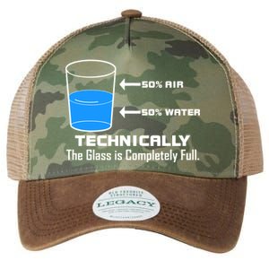 Technically The Glass is Completely Full Funny Science Legacy Tie Dye Trucker Hat