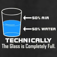 Technically The Glass is Completely Full Funny Science Adult Drive Performance Visor