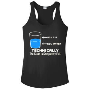 Technically The Glass is Completely Full Funny Science Ladies PosiCharge Competitor Racerback Tank