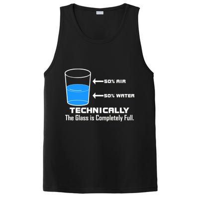 Technically The Glass is Completely Full Funny Science PosiCharge Competitor Tank