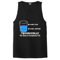 Technically The Glass is Completely Full Funny Science PosiCharge Competitor Tank