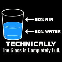 Technically The Glass is Completely Full Funny Science Cropped Pullover Crew